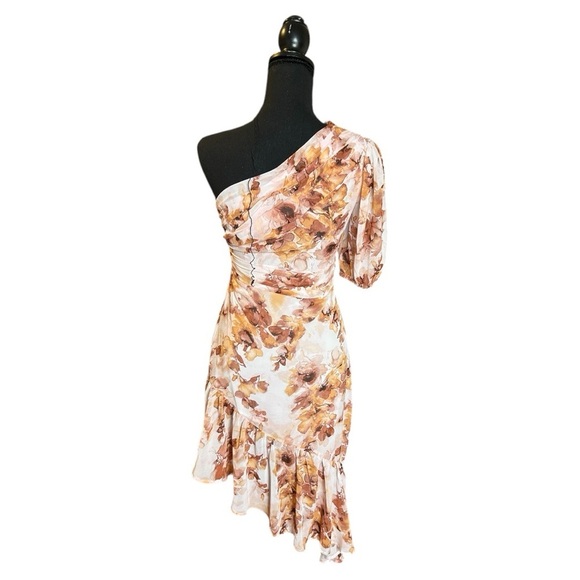 NWOT Ramy Brook Elegant One-Shoulder Floral Dress - Picture 2 of 4